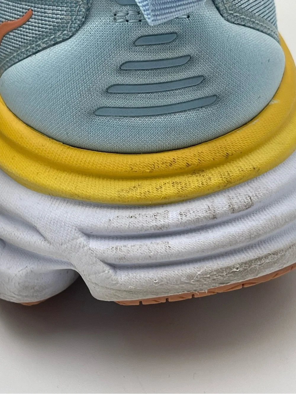 Hoka Women's Light Blue with Yellow & Orange Accent Running Shoes